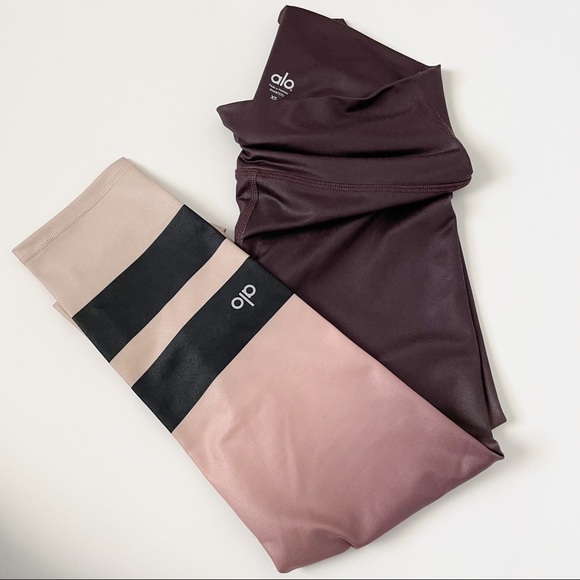 Alo Airbrushed Purple and Pink Leggings - Picture 4 of 6